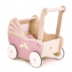 Tender Leaf Toys Dřevěný kočárek Sweetiepie Dolly Pram s textilem pro 36 cm panenku Tender Leaf Toys Dřevěný kočárek Sweetiepie Dolly Pram s textilem pro 36 cm panenku