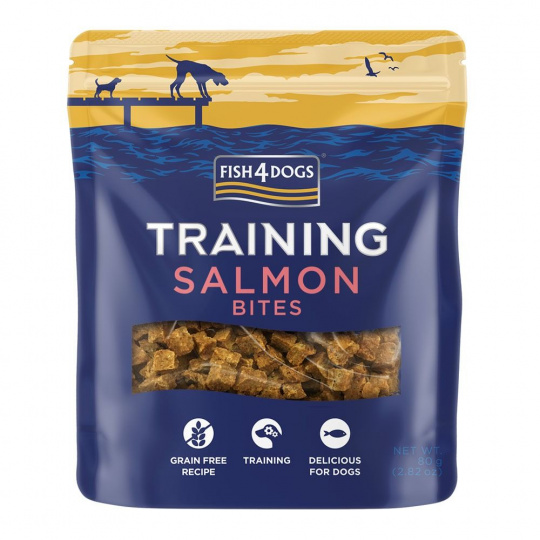 FISH4DOGS Pamlsky pro psy TRAINING losos 80 g