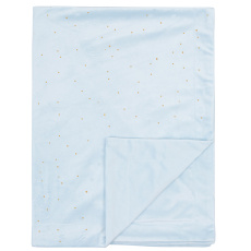 BIMBI DREAMS Deka zlaté tečky velur blue 80x110 cm BIMBI DREAMS Deka zlaté tečky velur blue 80x110 cm