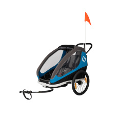 HAMAX Vozík dvoumístný za kolo vč. ramena + kočárkový set Traveller Petrol Blue/Grey HAMAX Vozík dvoumístný za kolo vč. ramena + kočárkový set Traveller Petrol Blue/Grey