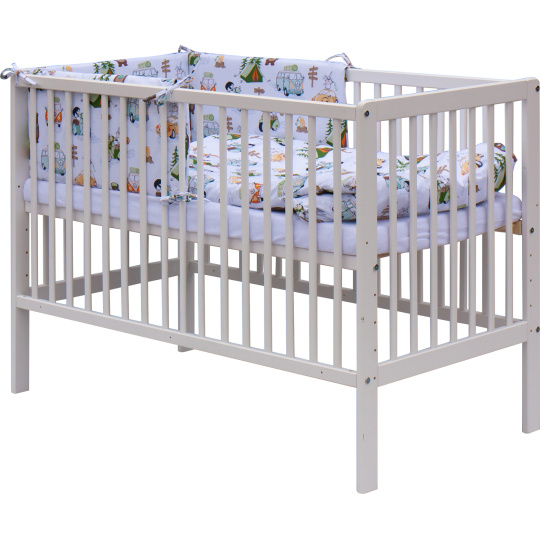 Scarlett Dětská postýlka s kompletní výbavou Scarlett 120 x 60 cm - Fany - tyrkysová Scarlett Dětská postýlka s kompletní výbavou Scarlett 120 x 60 cm - Fany - tyrkysová