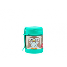 3 SPROUTS Stainless Steel Termoska na jídlo + vidlička Owl Mint 3 SPROUTS Stainless Steel Termoska na jídlo + vidlička Owl Mint