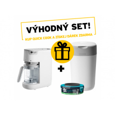 Parní vařič a mixér Quick-Cook + Koš na pleny Sangenic Twist & Click Parní vařič a mixér Quick-Cook + Koš na pleny Sangenic Twist & Click