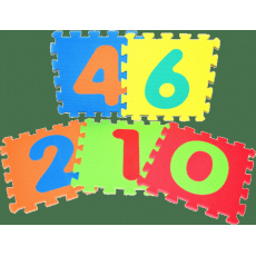 WIKY Puzzle pěnové 10 ks - číslice