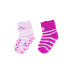 STERNTALER Ponožky protiskluzové Kočka ABS 2ks v balení 3D ouška rosa dívka vel. 17/18 cm- 9-12 m