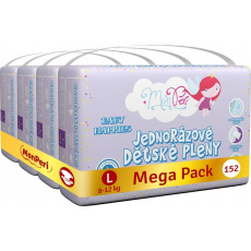 MONPERI Klasik Pleny jednorázové L (8-12 kg) 152 ks - Mega Pack MONPERI Klasik Pleny jednorázové L (8-12 kg) 152 ks - Mega Pack