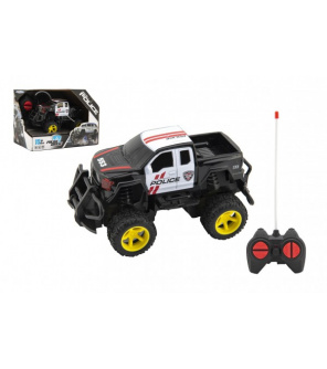 Auto RC policie terénní pick up plast 16cm na baterie v krabici 19x14x13cm Auto RC policie terénní pick up plast 16cm na baterie v krabici 19x14x13cm
