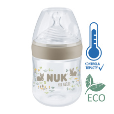 NUK Láhev kojenecká For Nature s kontrolou teploty, hnědá 150 ml NUK Láhev kojenecká For Nature s kontrolou teploty, hnědá 150 ml