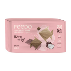 FEEDO Pleny jednorázové Midi (od 4 do 9 kg), 54 ks FEEDO Pleny jednorázové Midi (od 4 do 9 kg), 54 ks