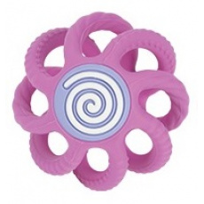 NUBY Kousátko kulička silikonová 3m + růžová