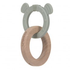 Lässig BABIES Teether Ring 2in1 Wood/Silikone Little Chums