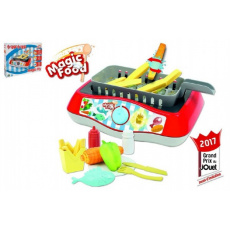 Kouzelná Fritéza sada na smažení + doplňky plast na baterie se zvukem se světlem v krabici 46x36cm Kouzelná Fritéza sada na smažení + doplňky plast na baterie se zvukem se světlem v krabici 46x36cm