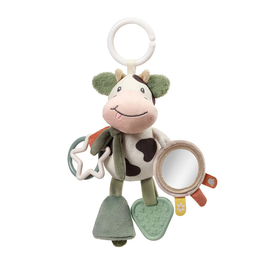 BABYONO Hračka závěsná s kousátkem Cow Bingo 0m+