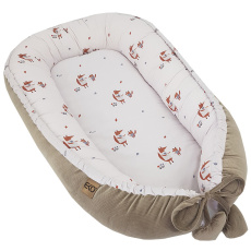 EKO Hnízdo pro miminko bavlněné velvet Fox 90x60cm