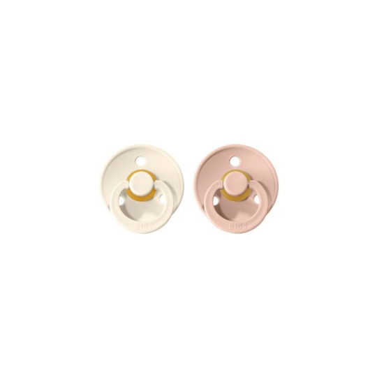 BIBS Colour dudlíky z přírodního kaučuku 2 ks vel.3  Ivory/Blush