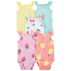 CARTER'S Body na ramínka Dots Fruit holka 5ks 3m CARTER'S Body na ramínka Dots Fruit holka 5ks 3m