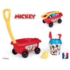 Smoby Vozík k tahání Mickey Garnished Beach Cart  s kyblík setem od 18 měsíců