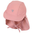 STERNTALER Kšiltovka do vody s ochranou krku na zavazování UV50+ růžová srdíčko holka- 51 cm 18-24m