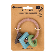 PETITE&MARS Kousátko silikonové Figures Velvet Latte 0m+