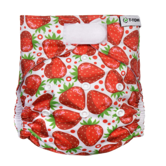 T-TOMI Plena kapsová, typ AIO - suchý zip, 4-15kg, Strawberries