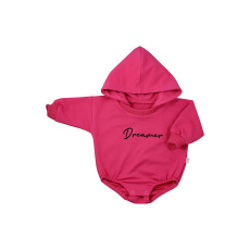 Kojenecké teplákové body baggy s kapucí Koala Dreamer tmavě růžová Kojenecké teplákové body baggy s kapucí Koala Dreamer tmavě růžová