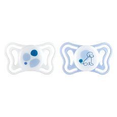 CHICCO Dudlíky Physioforma Light silikonové ortodontické modré 2-6m, 2 ks CHICCO Dudlíky Physioforma Light silikonové ortodontické modré 2-6m, 2 ks