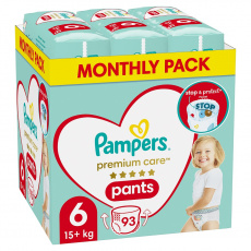 PAMPERS Premium Care Kalhotky plenkové vel. 6 (15+ kg) 93 ks PAMPERS Premium Care Kalhotky plenkové vel. 6 (15+ kg) 93 ks