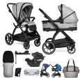 MUUVO SET Kočárek 4v1 Trick Steel grey + CYBEX Aton B2 i-Size