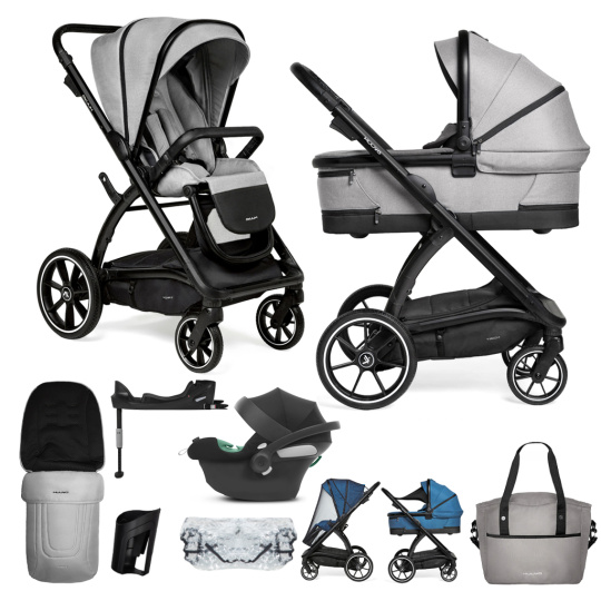 MUUVO SET Kočárek 4v1 Trick Steel grey + CYBEX Aton B2 i-Size