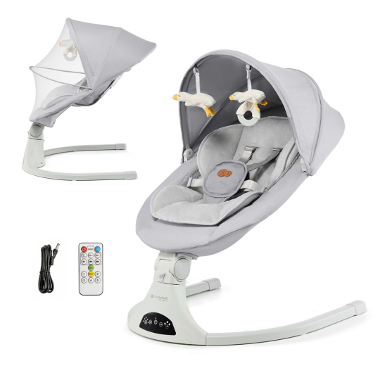 KINDERKRAFT SELECT Lehátko houpací 2v1 Tulsy Grey, do 9kg