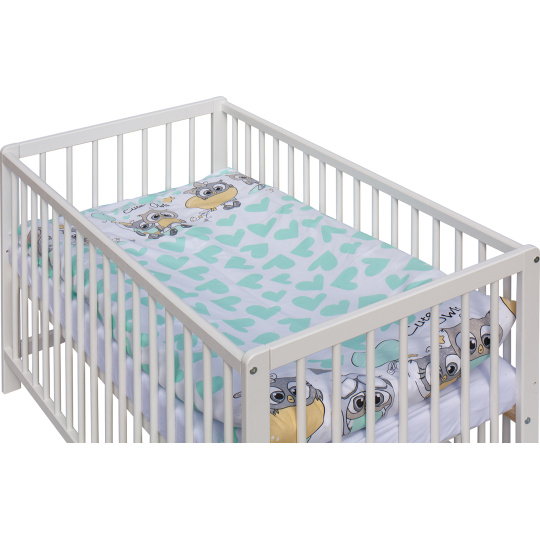 Scarlett Dětská postýlka s kompletní výbavou Scarlett Kulíšek 120 x 60 cm - zelená Scarlett Dětská postýlka s kompletní výbavou Scarlett Kulíšek 120 x 60 cm - zelená