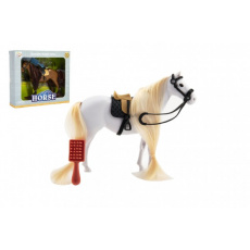 Kůň česací s hřebenem plast 18cm 2 barvy v krabičce 20x17x2cm Kůň česací s hřebenem plast 18cm 2 barvy v krabičce 20x17x2cm