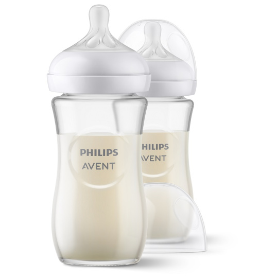 Philips AVENT Láhev Natural Response skleněná 240 ml, 1m+, 2 ks