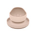 PETITE&MARS Set jídelní silikonový TAKE&MATCH 2 ks talíř + miska Desert Sand 6m+
