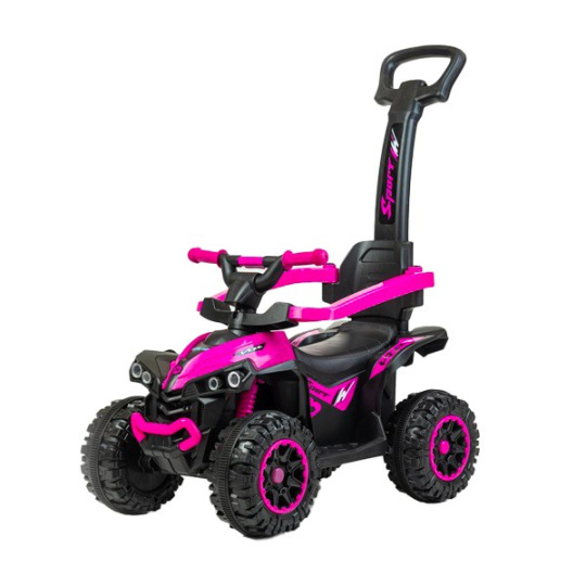Dětské odrážedlo Baby Mix Mega s vodící tyčí růžové
