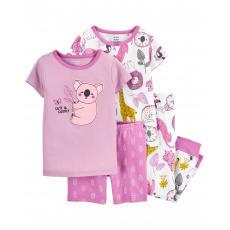 CARTER'S Pyžamo 4dílné triko kr. rukáv 2ks, tepláky, kraťasy Koala & Safari holka 12m CARTER'S Pyžamo 4dílné triko kr. rukáv 2ks, tepláky, kraťasy Koala & Safari holka 12m
