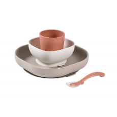 Jídelní sada silikonová 4-dílná Terracotta Jídelní sada silikonová 4-dílná Terracotta