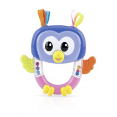 NUBY Chrastítko s kousátkem sovička, 3m+ NUBY Chrastítko s kousátkem sovička, 3m+