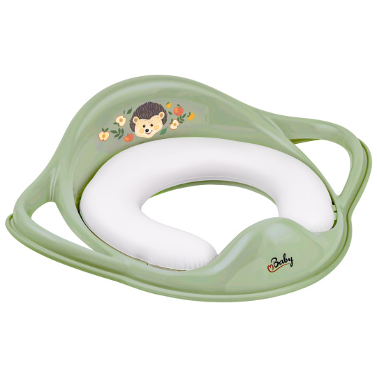 MALTEX Redukce na WC s úchyty měkká The Nature Buddies Ježek - Green