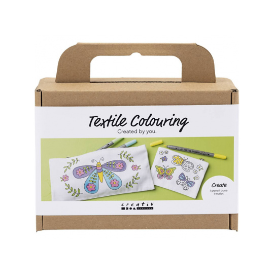 Kreativní sada Mini Craft Kit Textile Colouring Butterflies