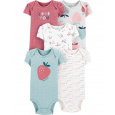 CARTER'S Body krátký rukáv Strawberry dívka LBB 5 ks NB/ vel. 56