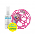 OBALL Hračka Oball RATTLE 10 cm 0m+ dark pink + 50 ml Aquaint