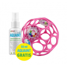 OBALL Hračka Oball RATTLE 10 cm 0m+ dark pink + 50 ml Aquaint OBALL Hračka Oball RATTLE 10 cm 0m+ dark pink + 50 ml Aquaint