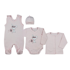 4-dílná kojenecká souprava Koala Rabbit pink 4-dílná kojenecká souprava Koala Rabbit pink