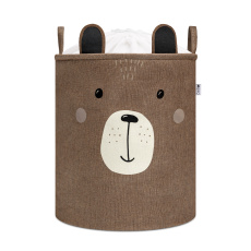 Sipo Koš na hračky XL se šňůrkou, skládací bavlněný / 63 l, Brown Bear Sipo Koš na hračky XL se šňůrkou, skládací bavlněný / 63 l, Brown Bear