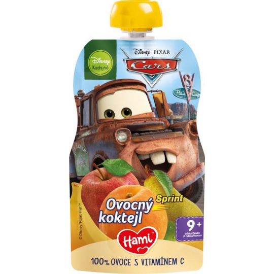 HAMI Disney Cars ovocná kapsička Sprint Ovocný koktejl 110 g, 9+