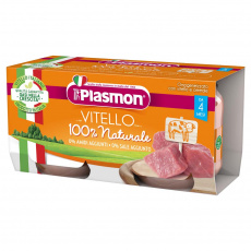 PLASMON Příkrm bezlepkový masový s obilím telecí bez škrobu a soli 2x80 g, 4m+ PLASMON Příkrm bezlepkový masový s obilím telecí bez škrobu a soli 2x80 g, 4m+