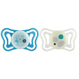 CHICCO Dudlíky Physioforma Light silikonové ortodontické neutral 16-36m, 2 ks