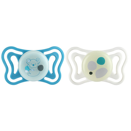 CHICCO Dudlíky Physioforma Light silikonové ortodontické neutral 16-36m, 2 ks CHICCO Dudlíky Physioforma Light silikonové ortodontické neutral 16-36m, 2 ks