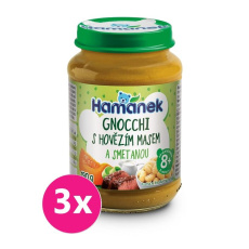 3x HAMÁNEK Gnocchi s hovězím masem ve smetanové omáčce (190 g) 3x HAMÁNEK Gnocchi s hovězím masem ve smetanové omáčce (190 g)